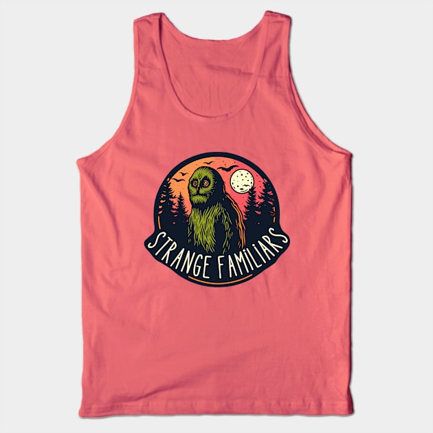 Strange Familiars Podcast - Bigfoot Sasquatch Design Tank Top by cloudhiker